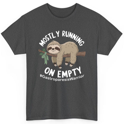 Mostly Running on Empty Gastroparesiswarrior gastroparesis awareness T-Shirt Dark Heather product mockup
