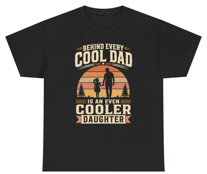 Behind Every Cool Dad Is an Even Cooler Daughter father and daughter Youth T-Shirt Black product mockup
