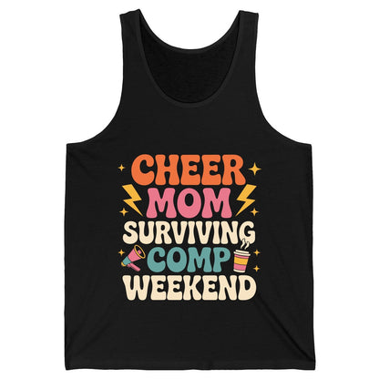 Cheer Mom Surviving Comp Weekend cheer mom Tank Top Black product mockup