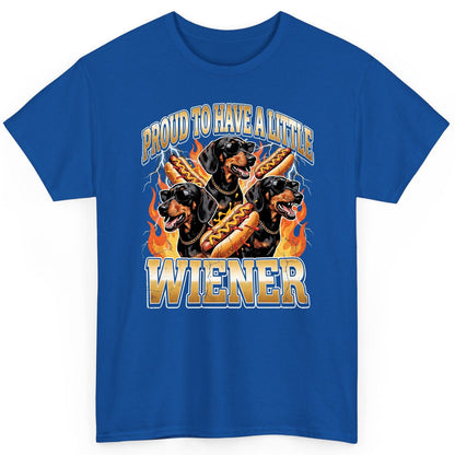 Proud to Have a Little Wiener dachshund T-Shirt Royal product mockup