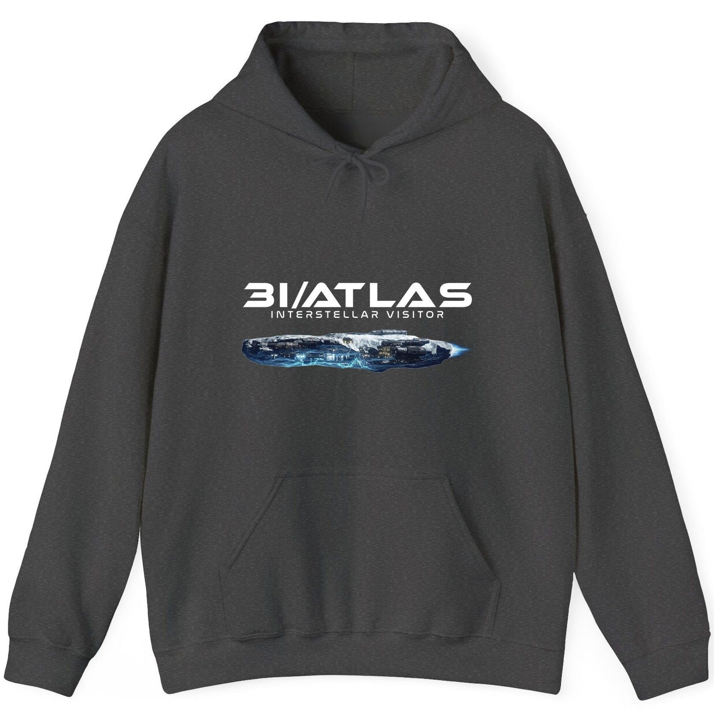 31 Atlas Interstellar Visitor sci-fi spaceship Hoodie Dark Heather product mockup