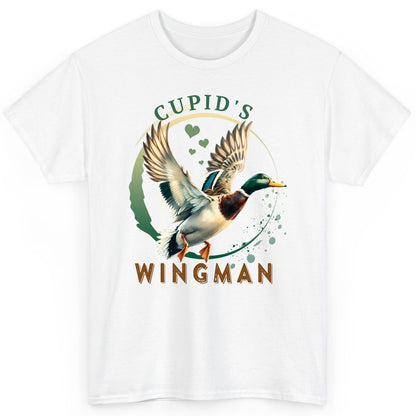 Cupid's Wingman mallard duck T-Shirt White product mockup