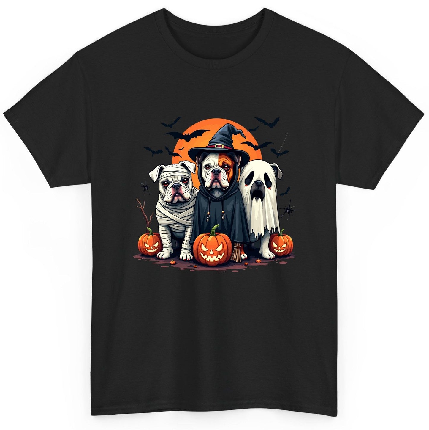 Halloween Bulldogs Costumes Halloween bulldogs T-Shirt Black product mockup