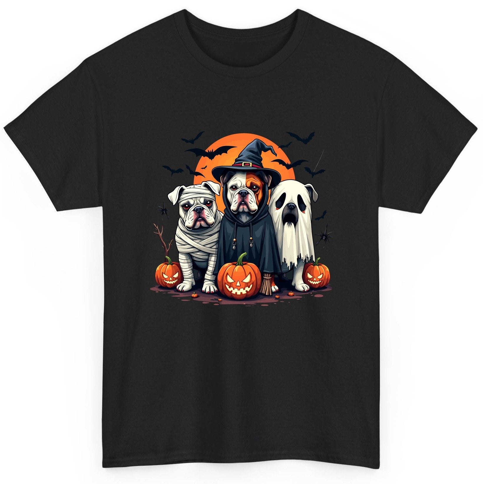 Halloween Bulldogs Costumes Halloween bulldogs T-Shirt Black product mockup