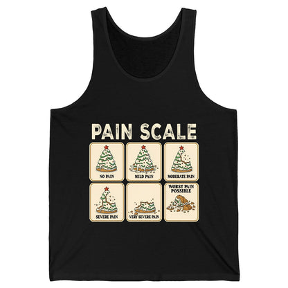 Pain Scale Christmas cookie pain scale Tank Top Black product mockup