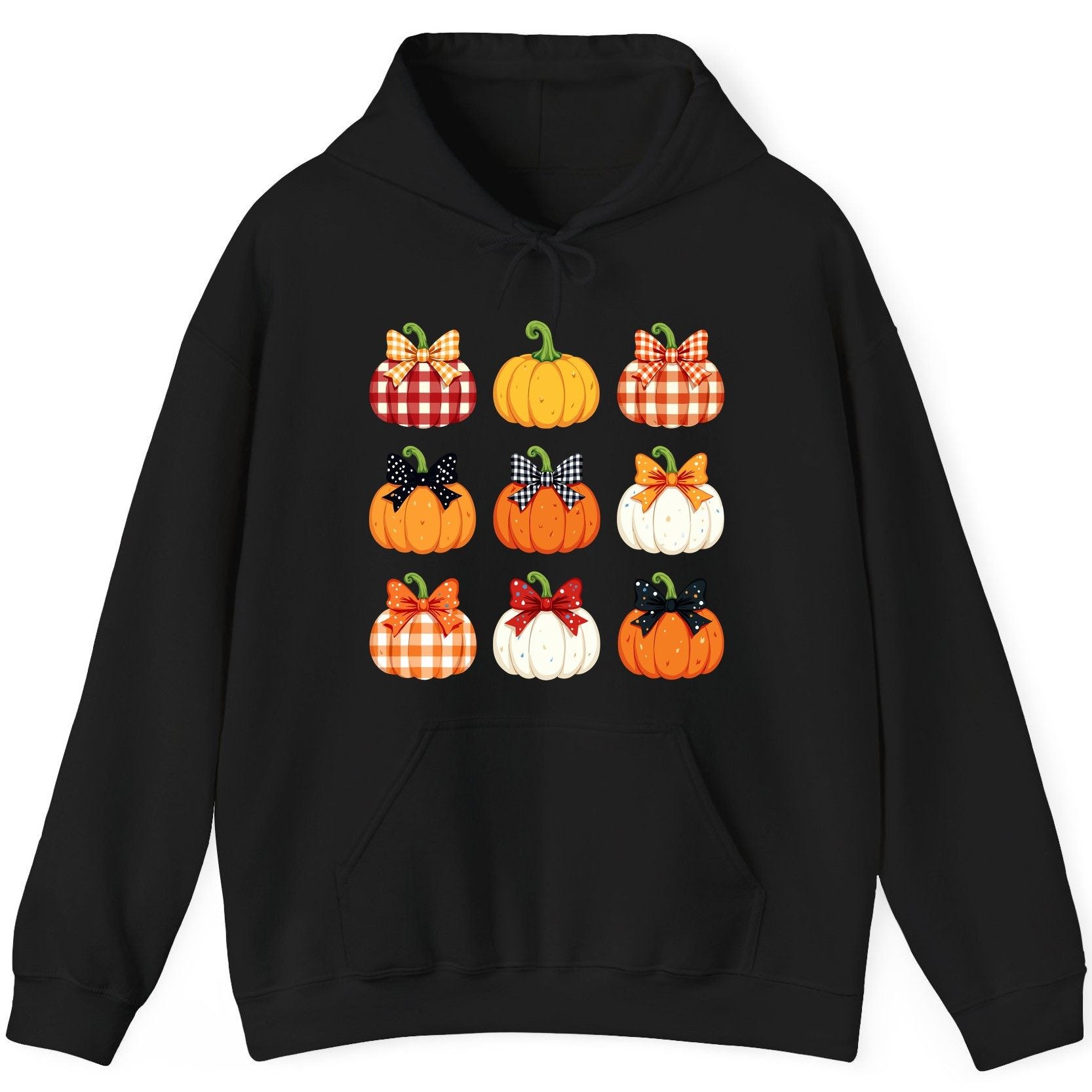 Decorative Fall Pumpkins fall pumpkins Hoodie Black product mockup