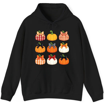 Decorative Fall Pumpkins fall pumpkins Hoodie Black product mockup