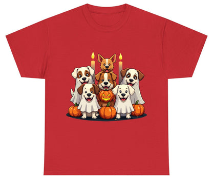 Cute Ghost Dogs Halloween Halloween dogs Youth T-Shirt Red product mockup