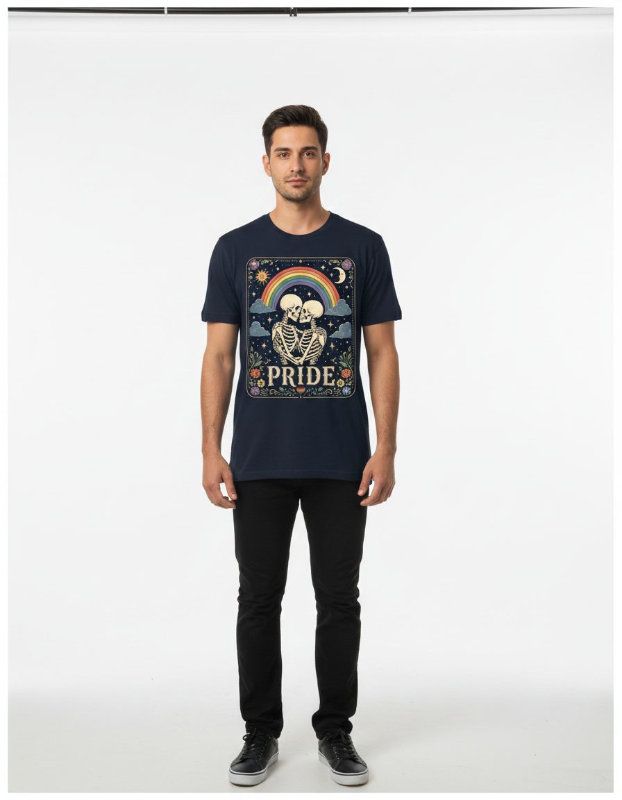 Pride Vintage Lgbtq T-Shirt - product mockup - Navy