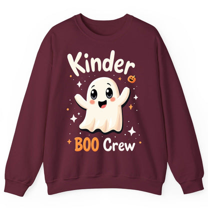 Kinder Boo Crew cute ghost Sweatshirt Maroon product mockup