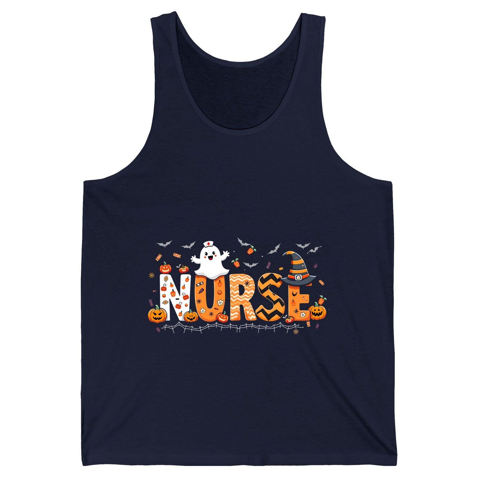 Nurse Halloween Tank Top Navy product mockup