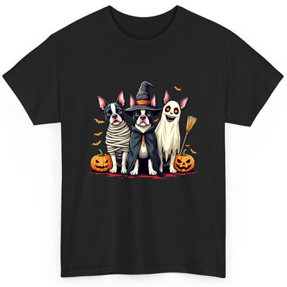 Halloween Boston Terrier Trio boston terrier T-Shirt Black product mockup