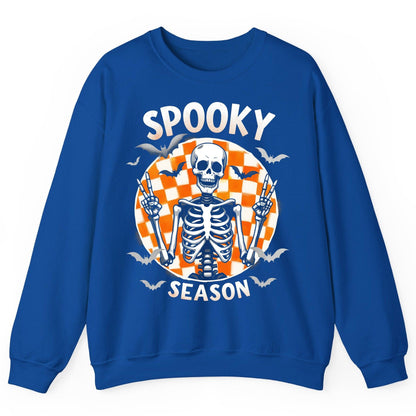Spooky Season Halloween skeleton Sweatshirt Royal product mockup