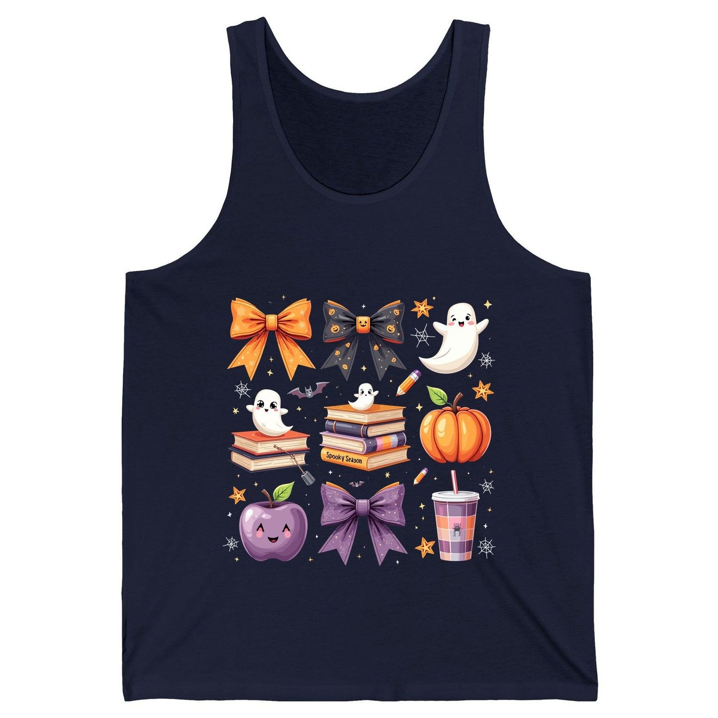 Spooky Season Halloween Tank Top Navy product mockup