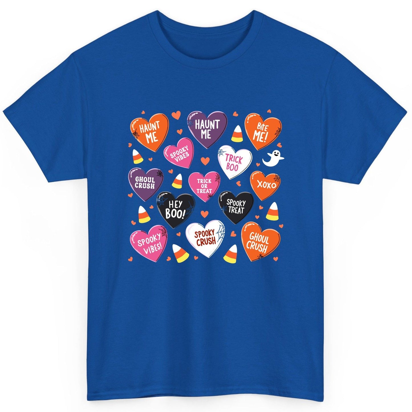 Spooky Halloween Conversation Hearts Halloween conversation hearts T-Shirt Royal product mockup