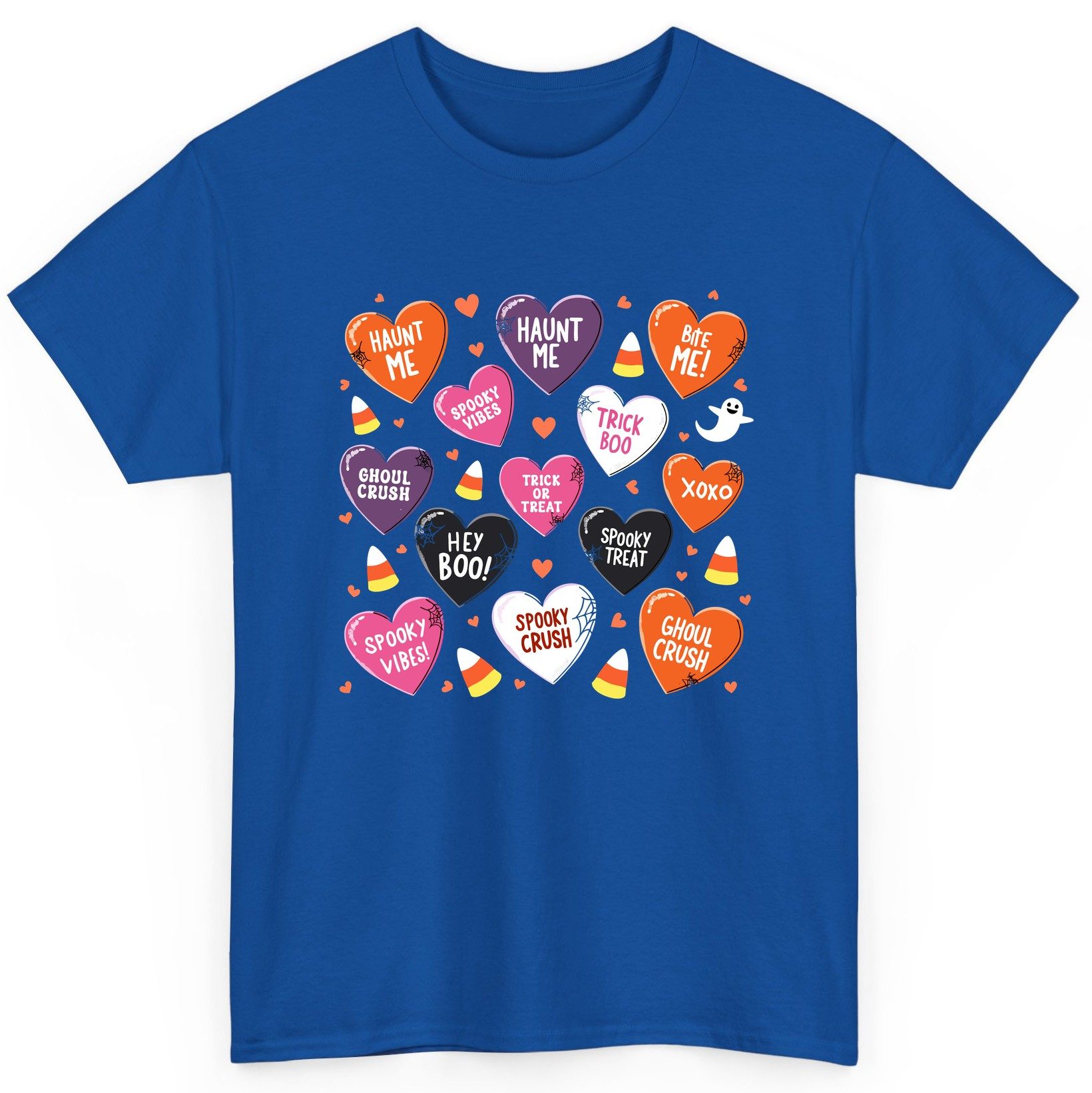 Spooky Halloween Conversation Hearts Halloween conversation hearts T-Shirt Royal product mockup