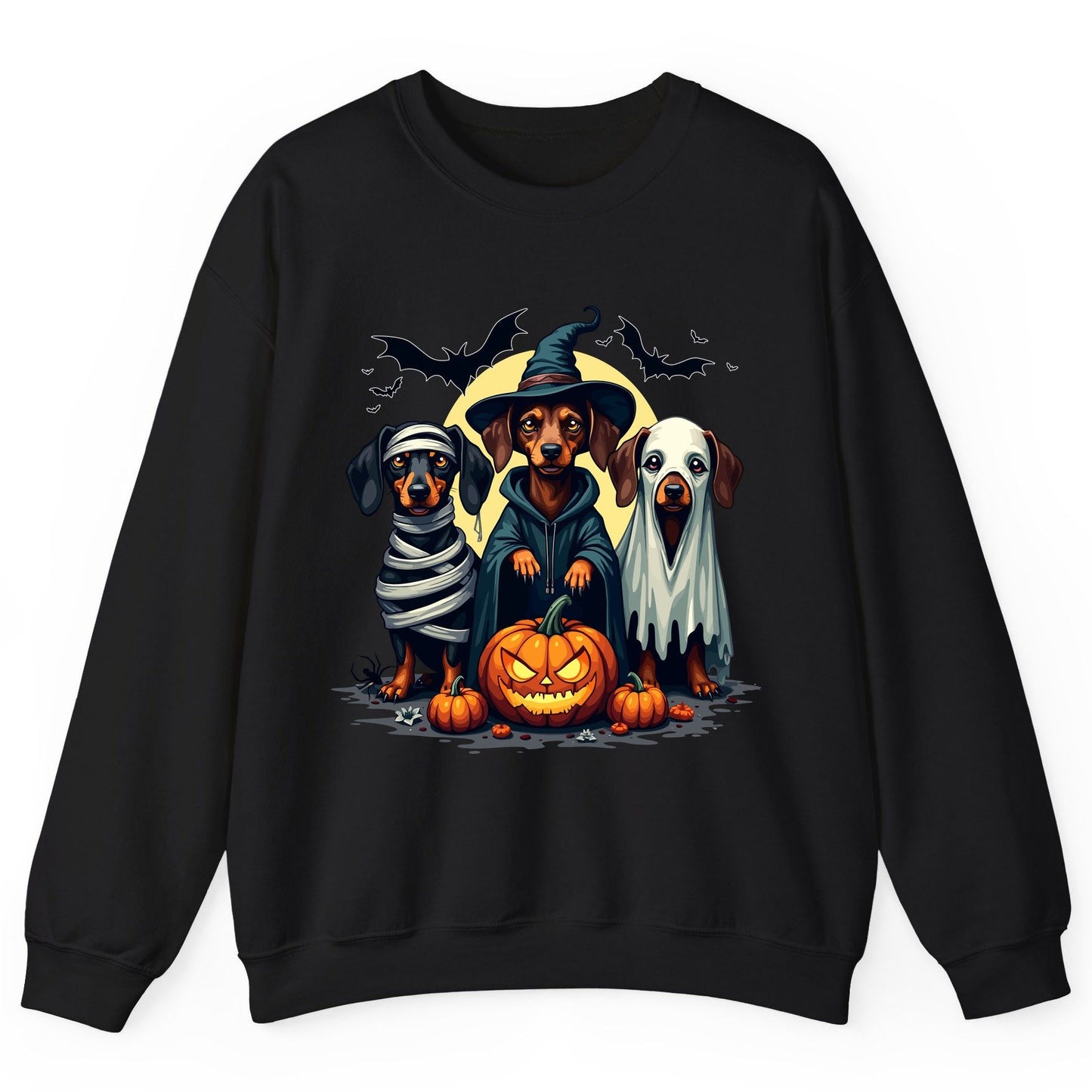 Dachshund Halloween Costumes dachshunds Sweatshirt Black product mockup