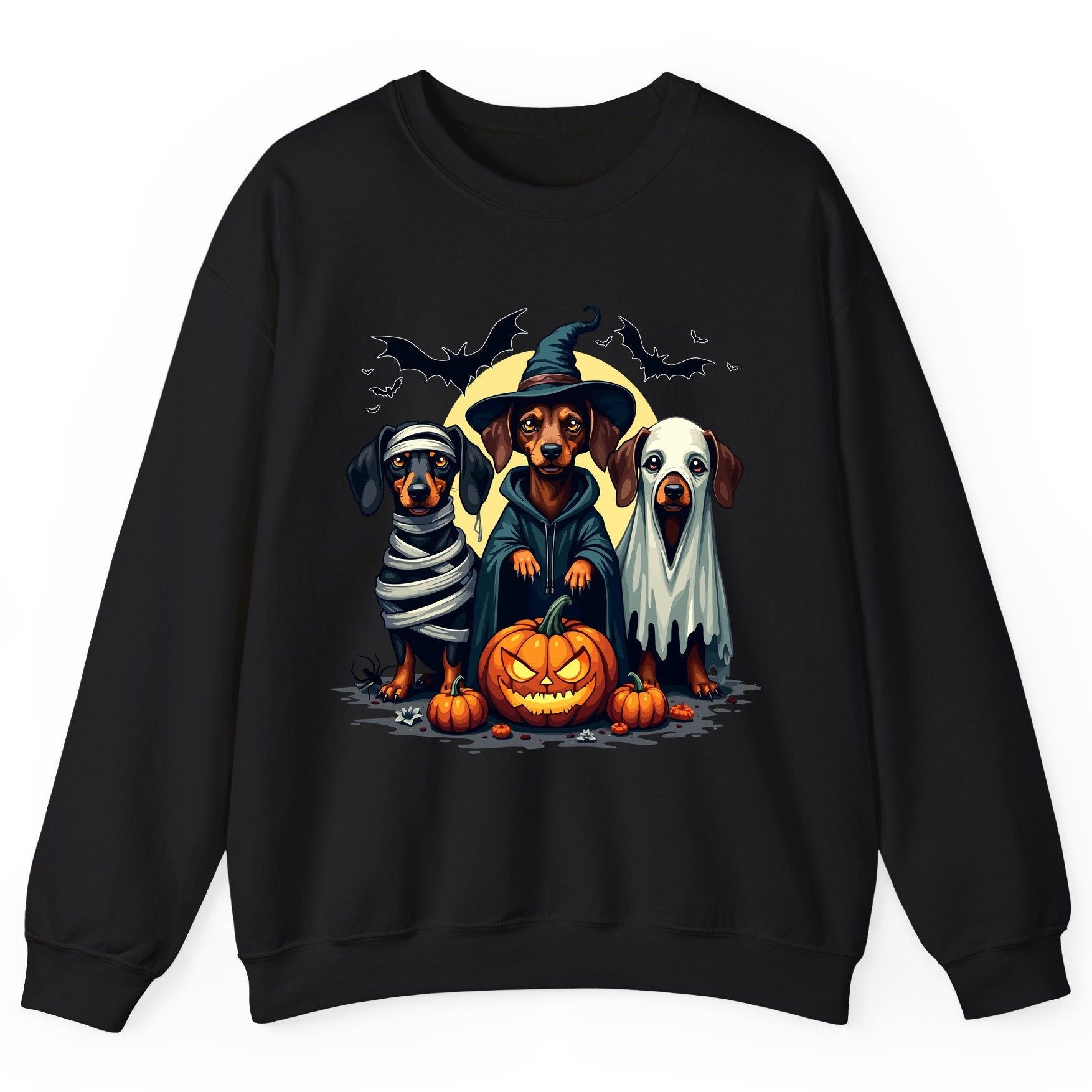 Dachshund Halloween Costumes dachshunds Sweatshirt Black product mockup
