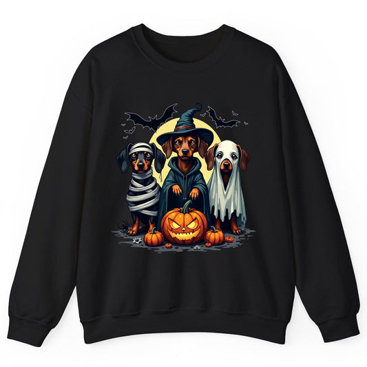 Dachshund Halloween Costumes dachshunds Sweatshirt Black product mockup