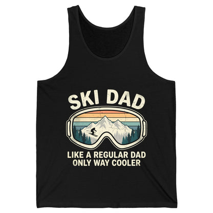 Ski Dad Like a Regular Dad Only Way Cooler skiing Tank Top Black product mockup
