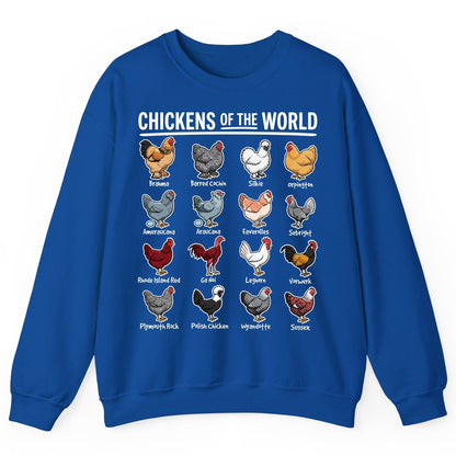 Chickens of the World chicken breeds Sweatshirt Royal product mockup