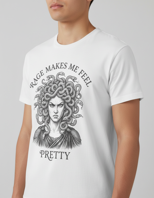 Medusa Rage Makes Me Feel Pretty Greek Mythology T-Shirt - White