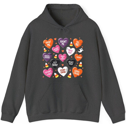 Spooky Halloween Conversation Hearts Halloween conversation hearts Hoodie Dark Heather product mockup