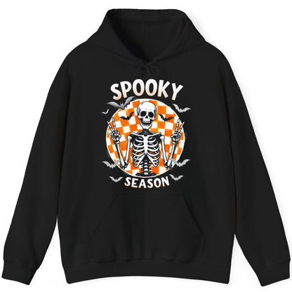 Spooky Season Halloween skeleton Hoodie Black product mockup