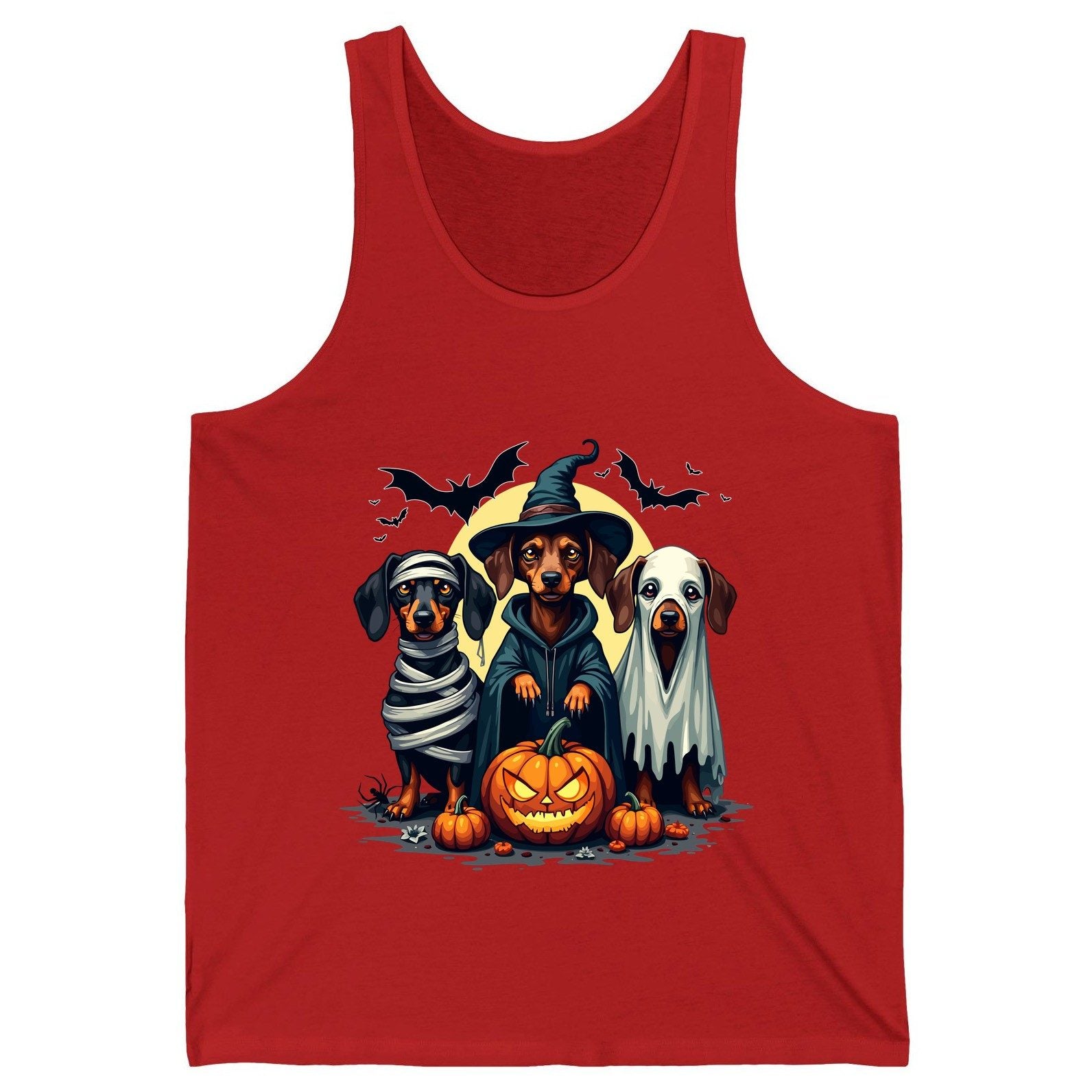 Dachshund Halloween Costumes dachshunds Tank Top Red product mockup