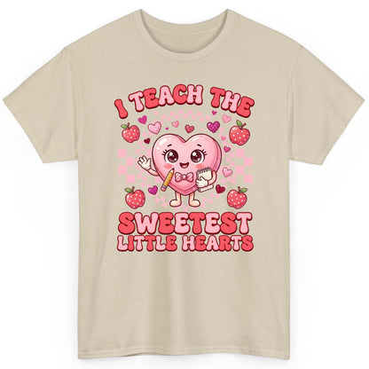 I Teach the Sweetest Little Hearts teaching T-Shirt Sand product mockup
