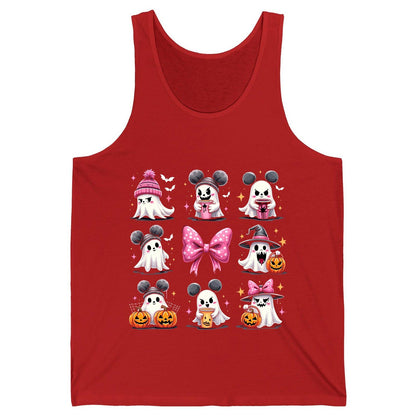 Cute Pink Halloween Ghosts Halloween ghosts Tank Top Red product mockup