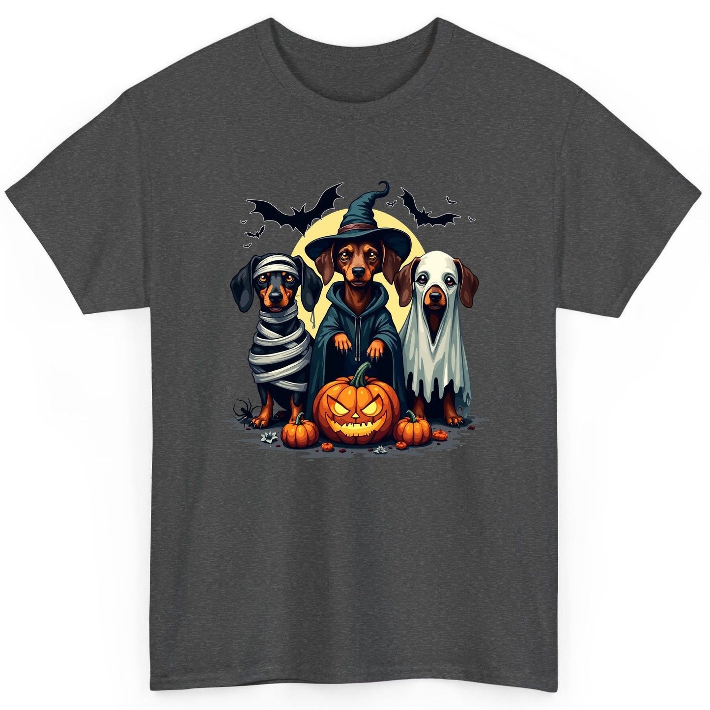 Dachshund Halloween Costumes dachshunds T-Shirt Dark Heather product mockup
