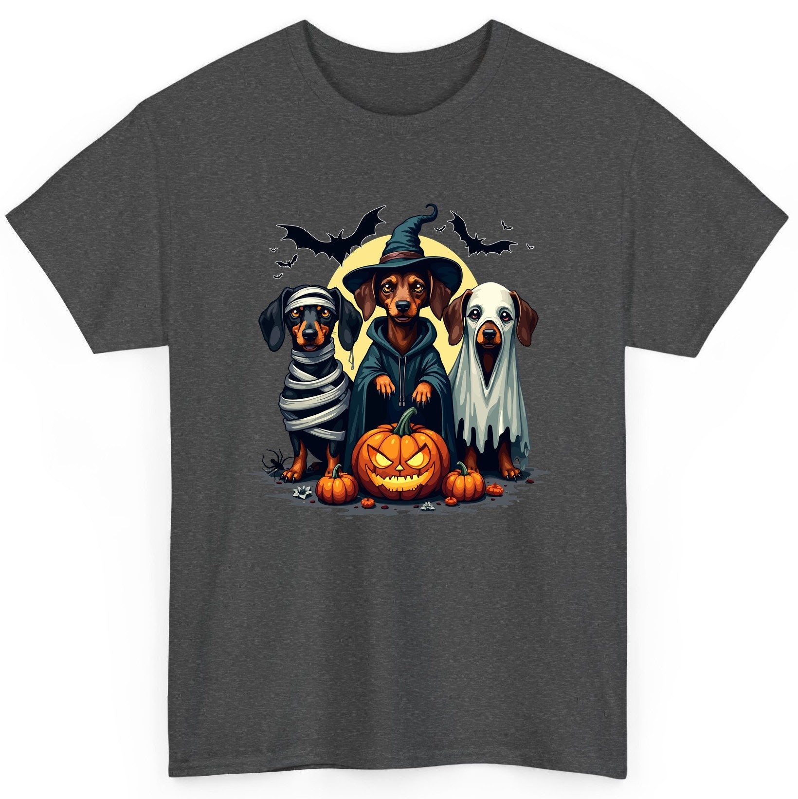 Dachshund Halloween Costumes dachshunds T-Shirt Dark Heather product mockup