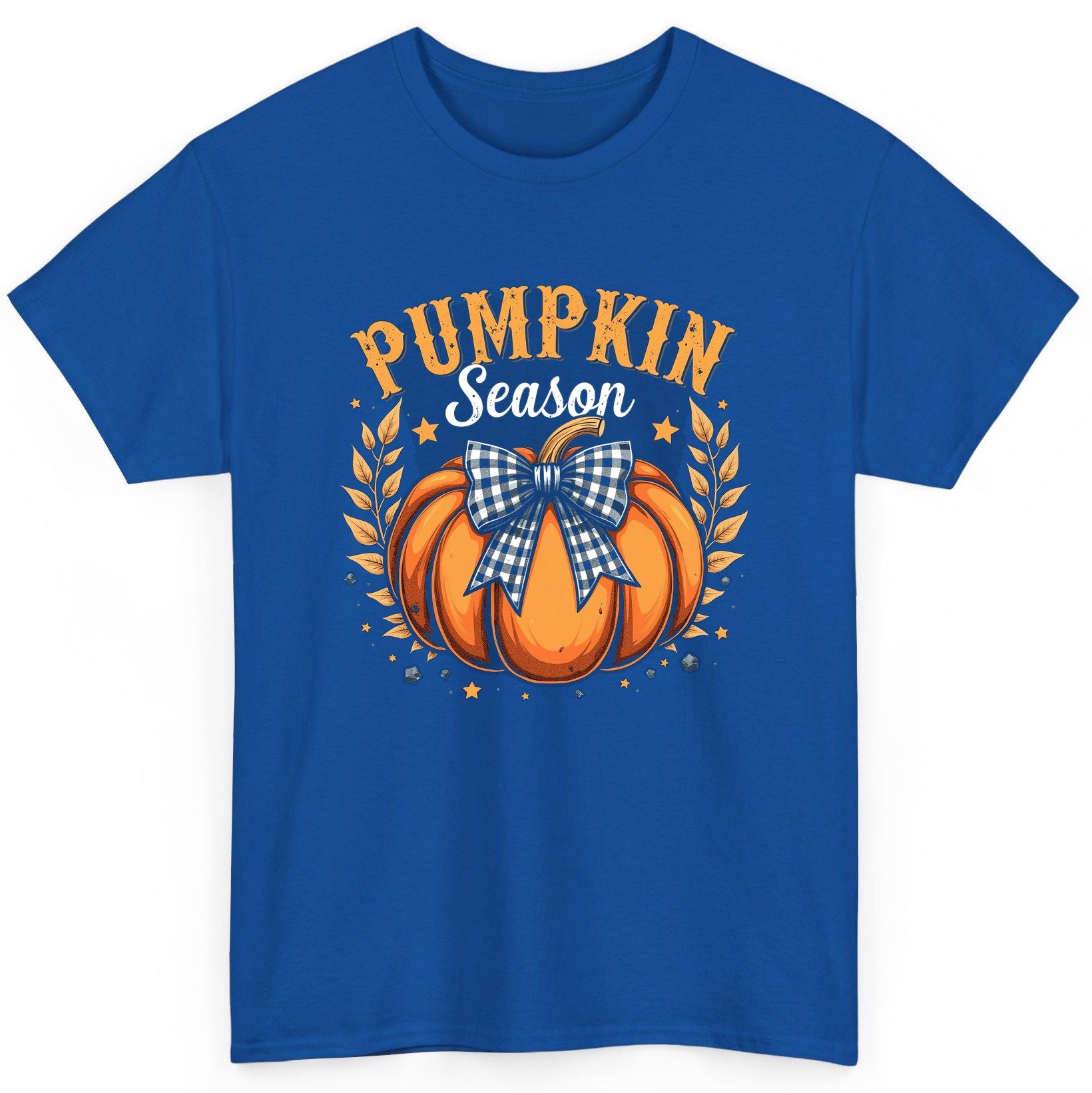 Pumpkin Season fall T-Shirt Royal product mockup
