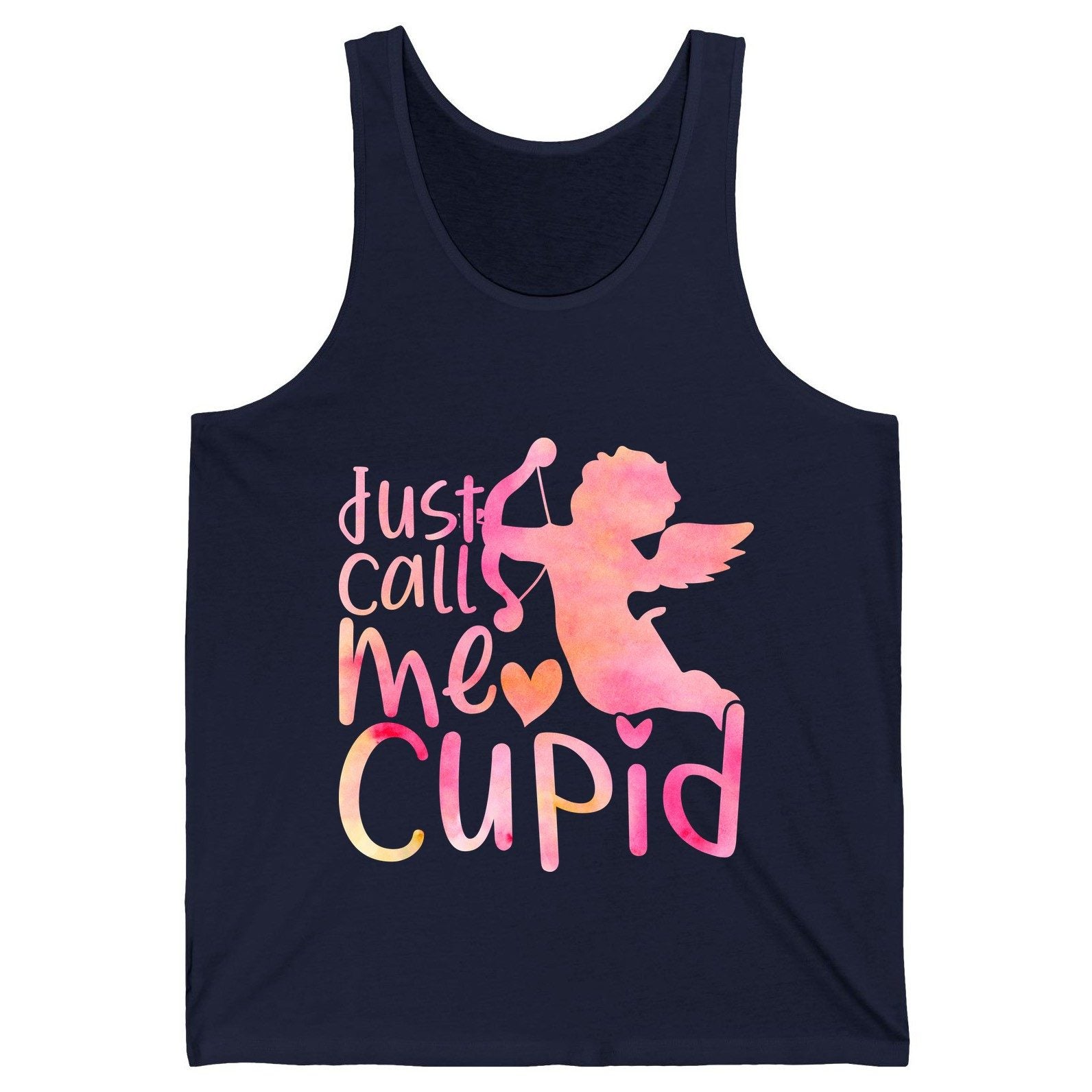 Just Call Me Cupid cupid Tank Top Navy product mockup