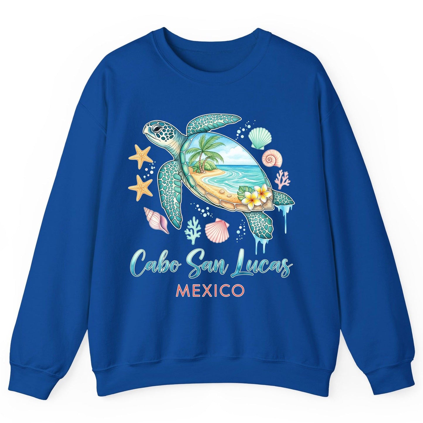 Cabo San Lucas Mexico sea turtle Sweatshirt Royal product mockup