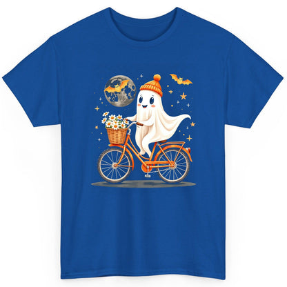 Cute Ghost on Bicycle cute ghost T-Shirt Royal product mockup