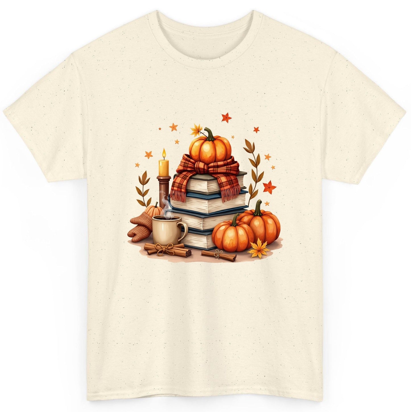Cozy Autumn Reading Nook cozy autumn reading T-Shirt Natural product mockup