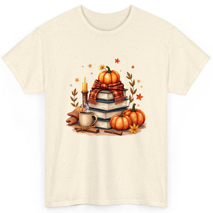Cozy Autumn Reading Nook cozy autumn reading T-Shirt Natural product mockup