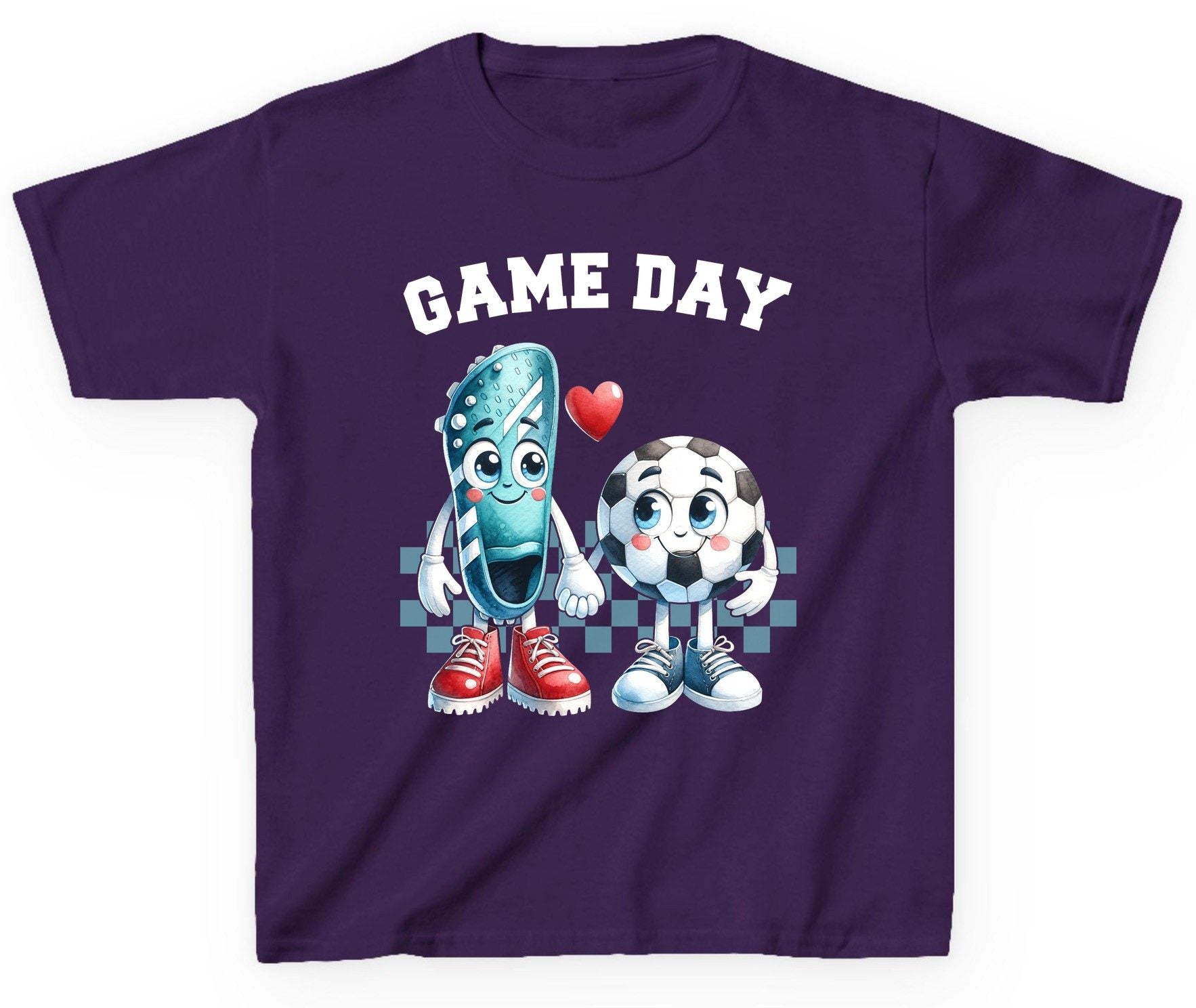Game Day soccer Youth T-Shirt Purple product mockup