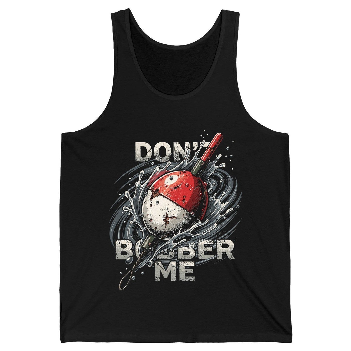 Don't Bobber Me fishing Tank Top Black product mockup