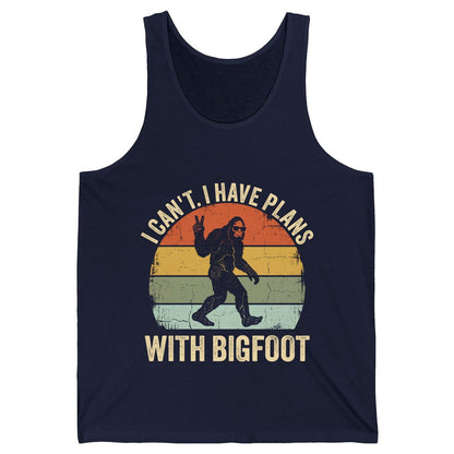 I Can't I Have Plans with Bigfoot bigfoot Tank Top Navy product mockup
