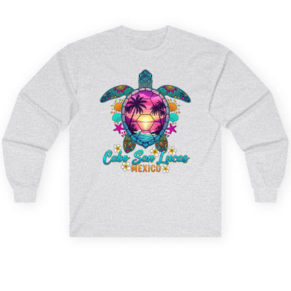 Cabo San Lucas Mexico sea turtle Long Sleeve Tee Ash product mockup