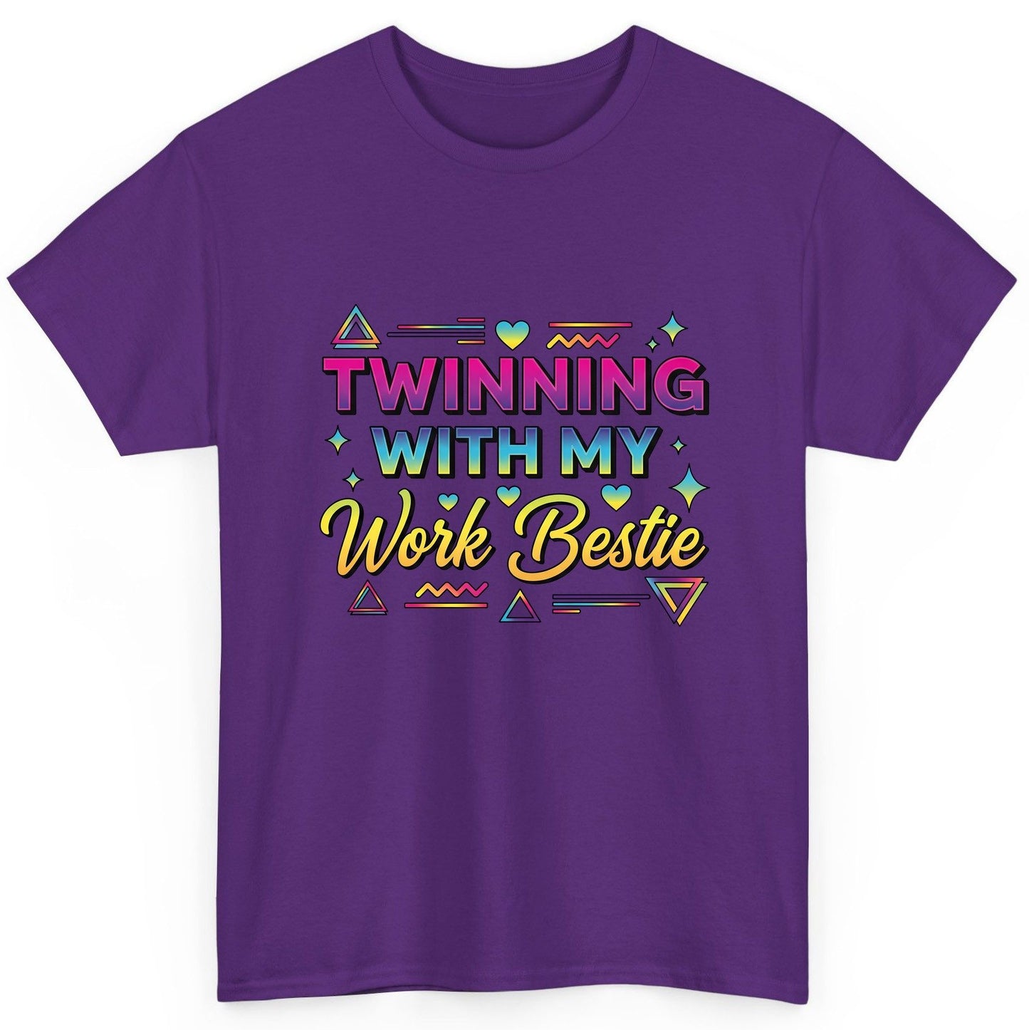 Twinning with My Work Bestie work bestie T-Shirt Purple product mockup