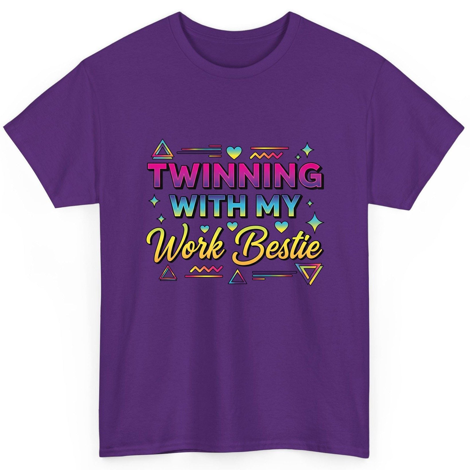 Twinning with My Work Bestie work bestie T-Shirt Purple product mockup