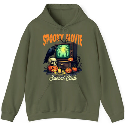 Spooky Movie Social Club Halloween Hoodie Military Green product mockup