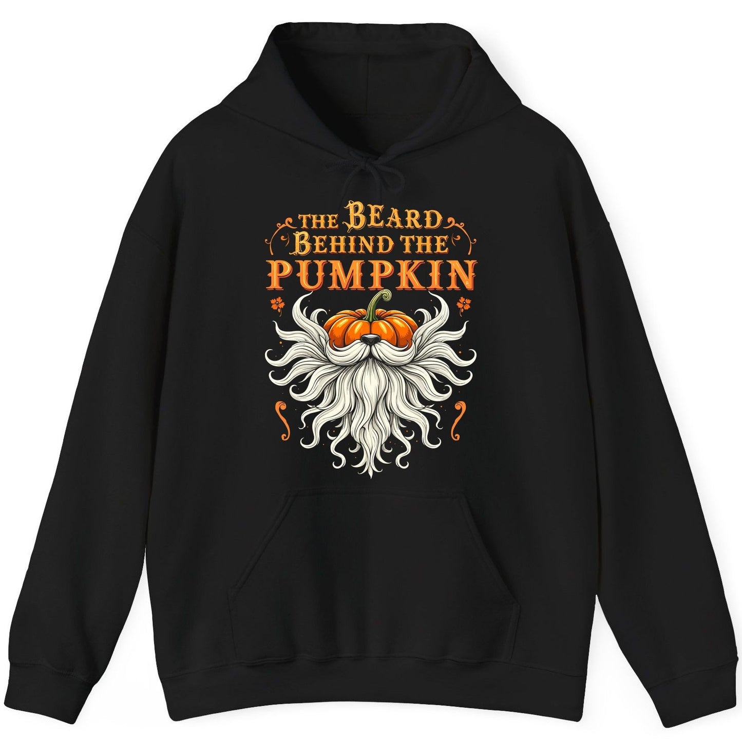 The Beard Behind the Pumpkin bearded dad Hoodie Black product mockup