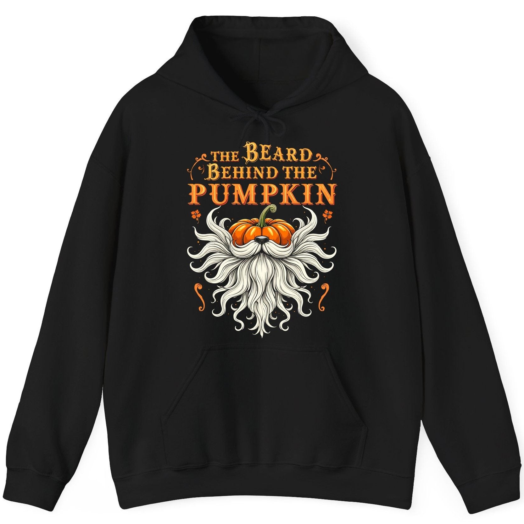 The Beard Behind the Pumpkin bearded dad Hoodie Black product mockup