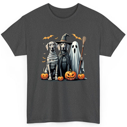 Halloween Weimaraner Dogs Halloween weimaraner dogs T-Shirt Dark Heather product mockup