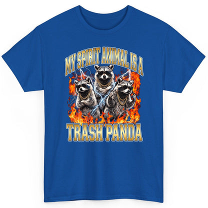 My Spirit Animal Is a Trash Panda raccoon T-Shirt Royal product mockup
